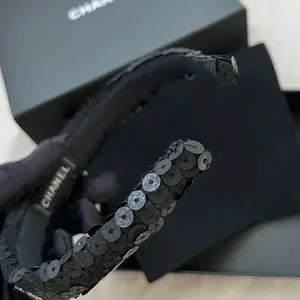 Auth Chanel 23C Sequin CC Logo Black Headband - Excellent condition CHANEL | Accessories | Auth Chanel 23c Sequin Cc Logo Black  main image 2